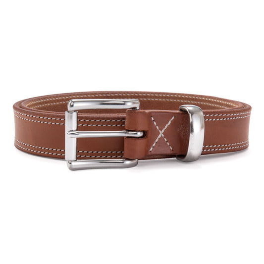 Harness Leather Belt with Stainless Steel Hardware | Angus Barrett Saddlery and Leather Goods