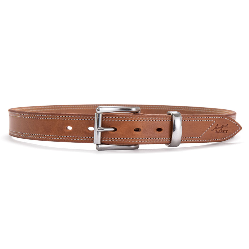 Harness Leather Belt with Stainless Steel Hardware | Angus Barrett Saddlery and Leather Goods