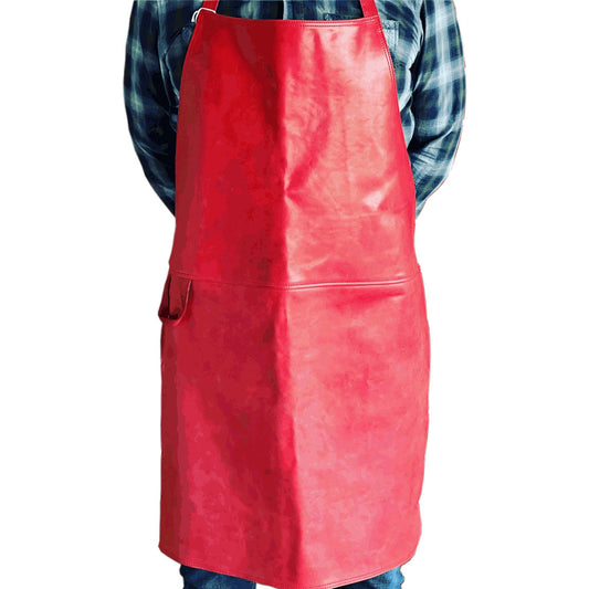 Italian Leather Red Apron