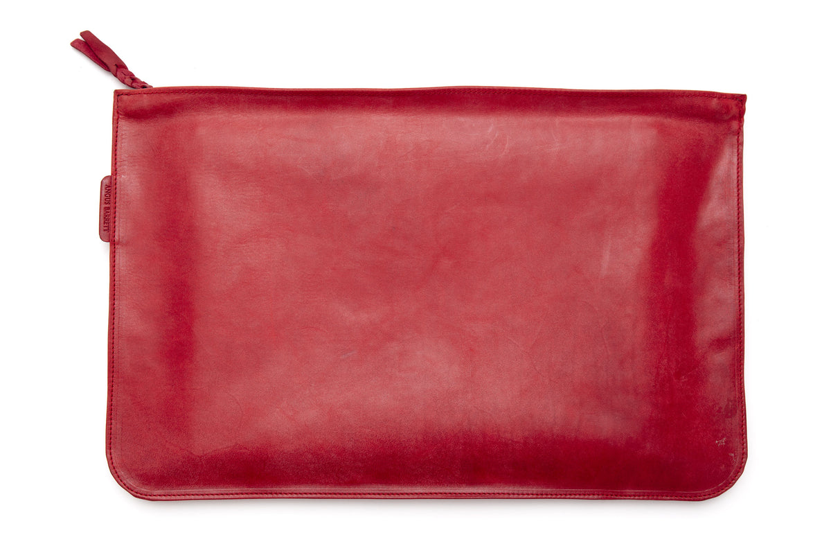 Italian Leather Document Case (Red) | Angus Barrett Saddlery