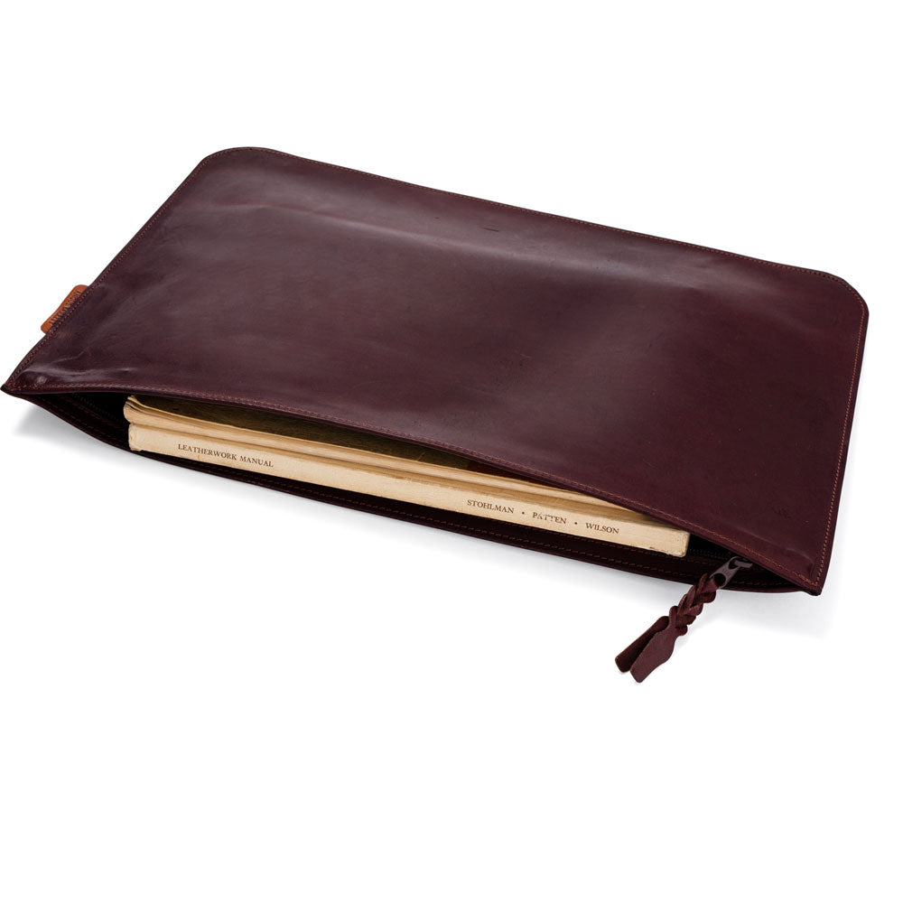 Kangaroo Leather Document Case - Brown