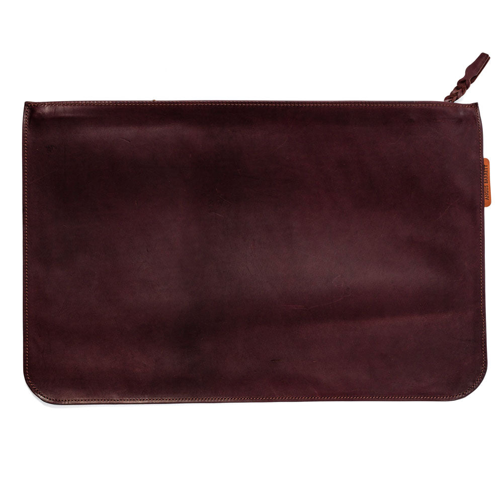 Kangaroo Leather Document Case - Brown