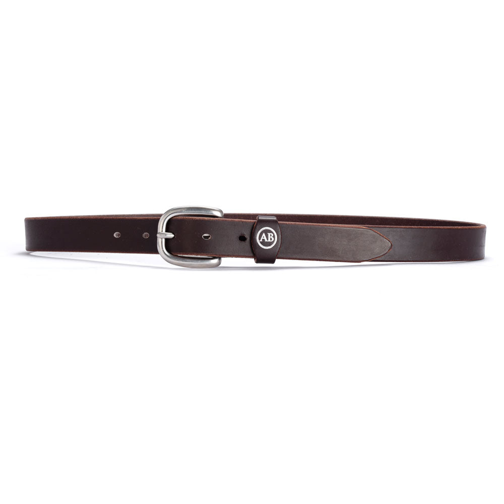 Katherine Leather Belt - Chocolate with Stainless Steel Buckle