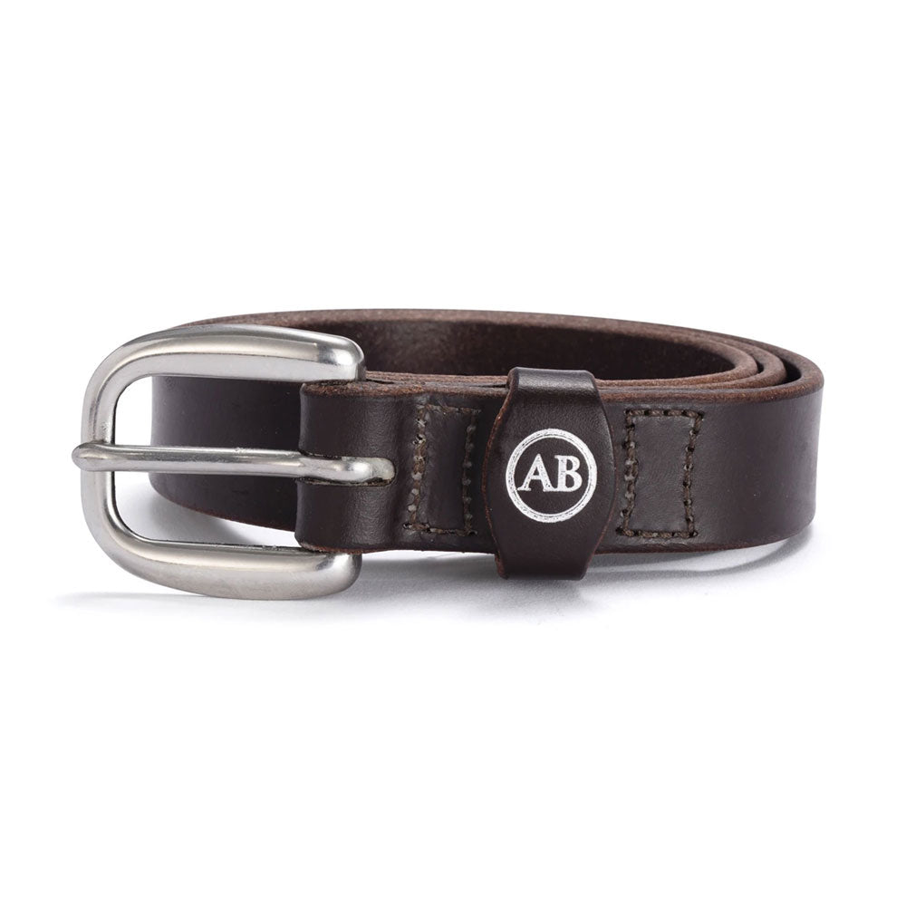 Katherine Leather Belt - Chocolate with Stainless Steel Buckle