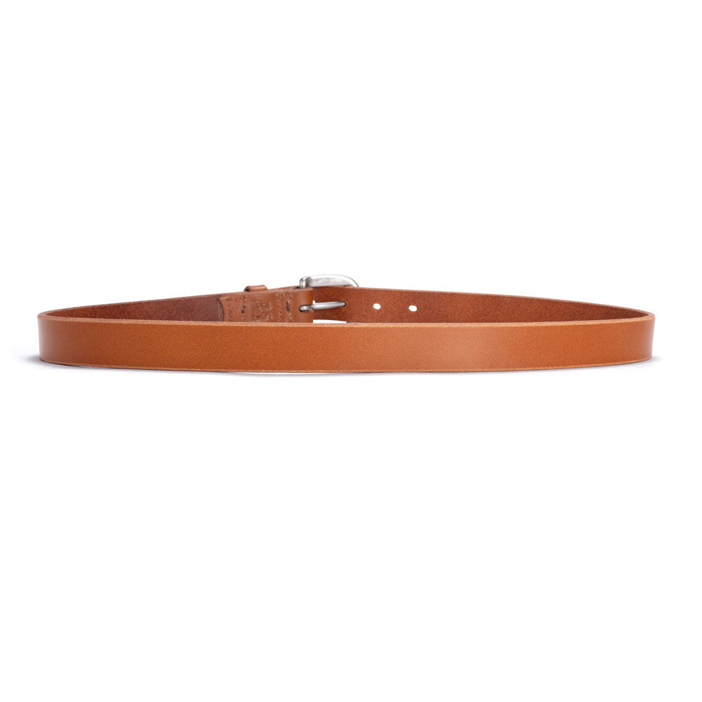 Katherine Ladies Leather Belt with Stainless Steel Buckle - Cognac