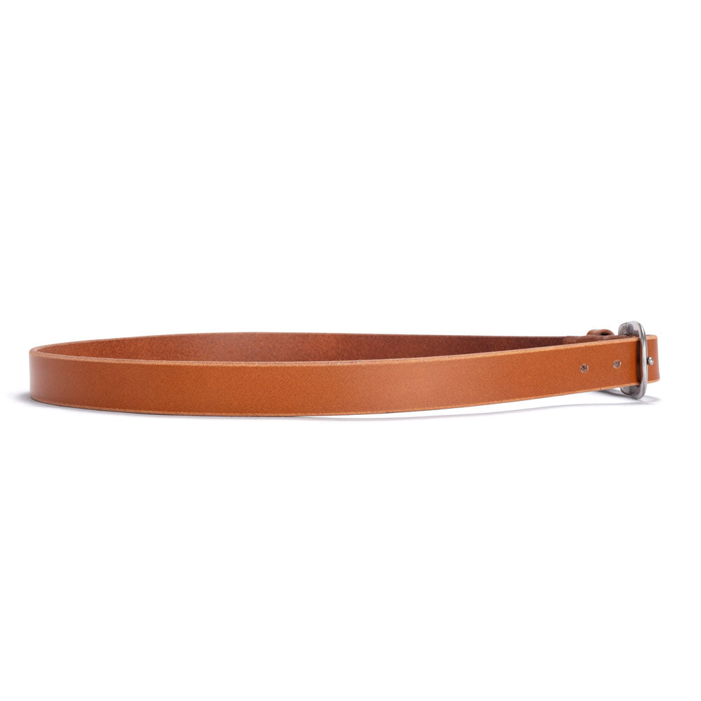 Katherine Ladies Leather Belt with Stainless Steel Buckle - Cognac