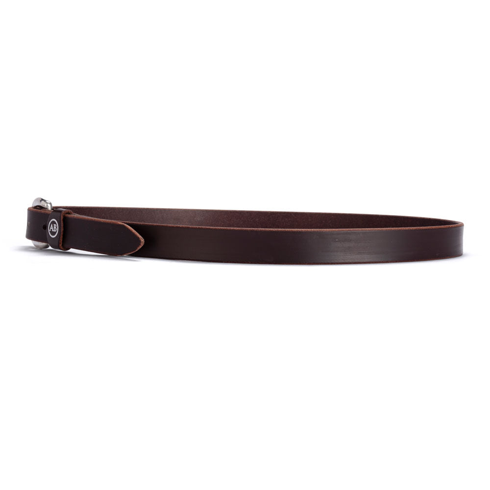 Katherine Leather Belt - Chocolate with Stainless Steel Buckle