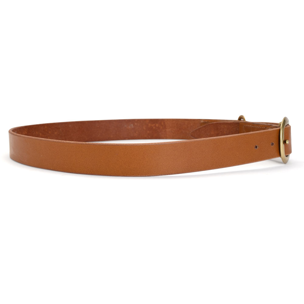 Kimberley Leather Belt with Solid Brass Buckle (Cognac) - Angus Barrett Saddlery