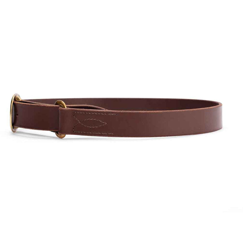 Kimberley Leather Belt with Solid Brass Buckle (Chocolate) - Angus Barrett Saddlery