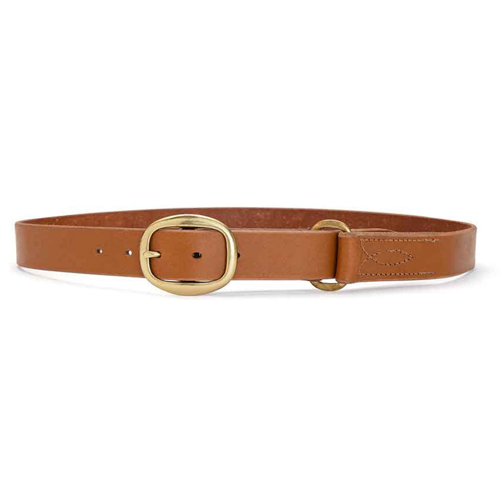Kimberley Leather Belt with Solid Brass Buckle (Cognac) - Angus Barrett Saddlery