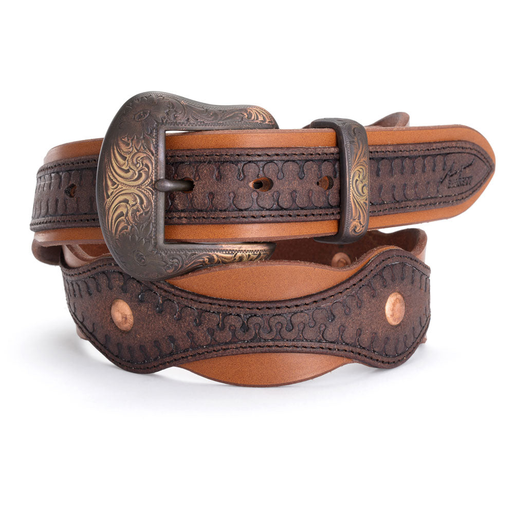 Leather Brumby Cowboy Belt with Buckle