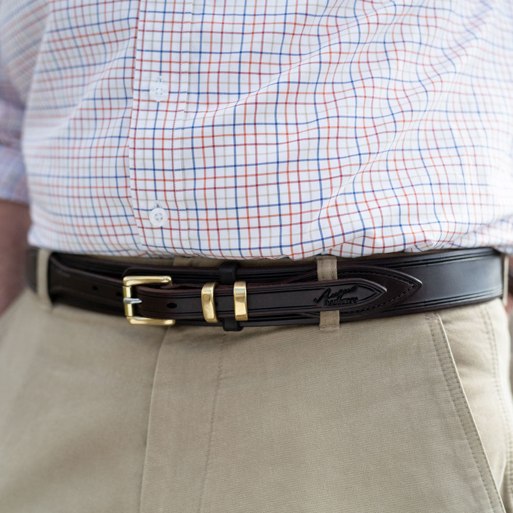 Drovers Leather Belt with Brass Buckle | Angus Barrett Saddlery