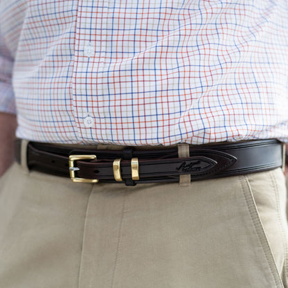 Drovers Leather Belt with Brass Buckle | Angus Barrett Saddlery