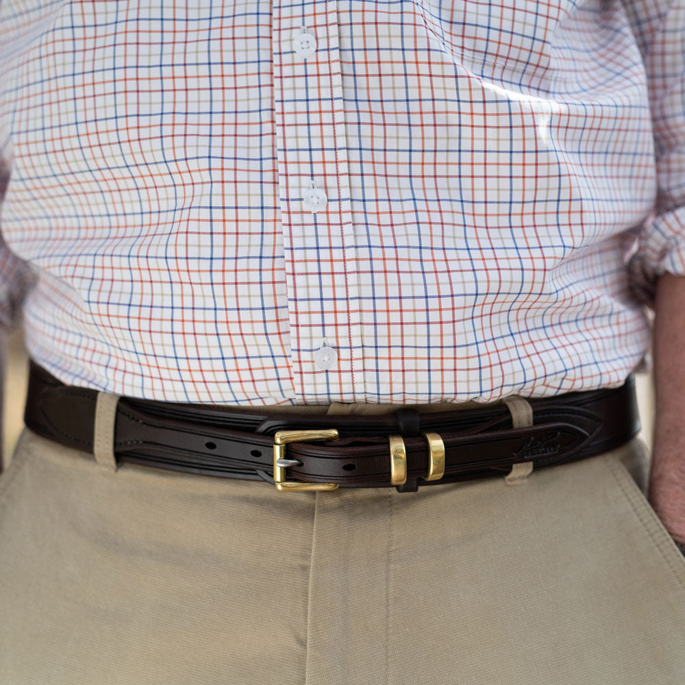 Drovers Leather Belt with Brass Buckle | Angus Barrett Saddlery