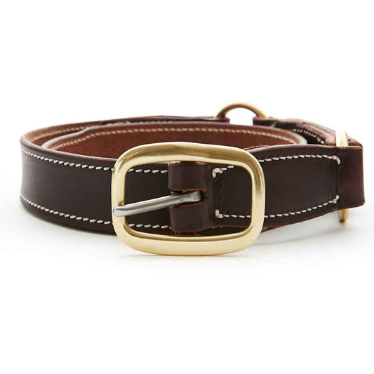 Leather Hobble Belt with Solid Brass Buckle
