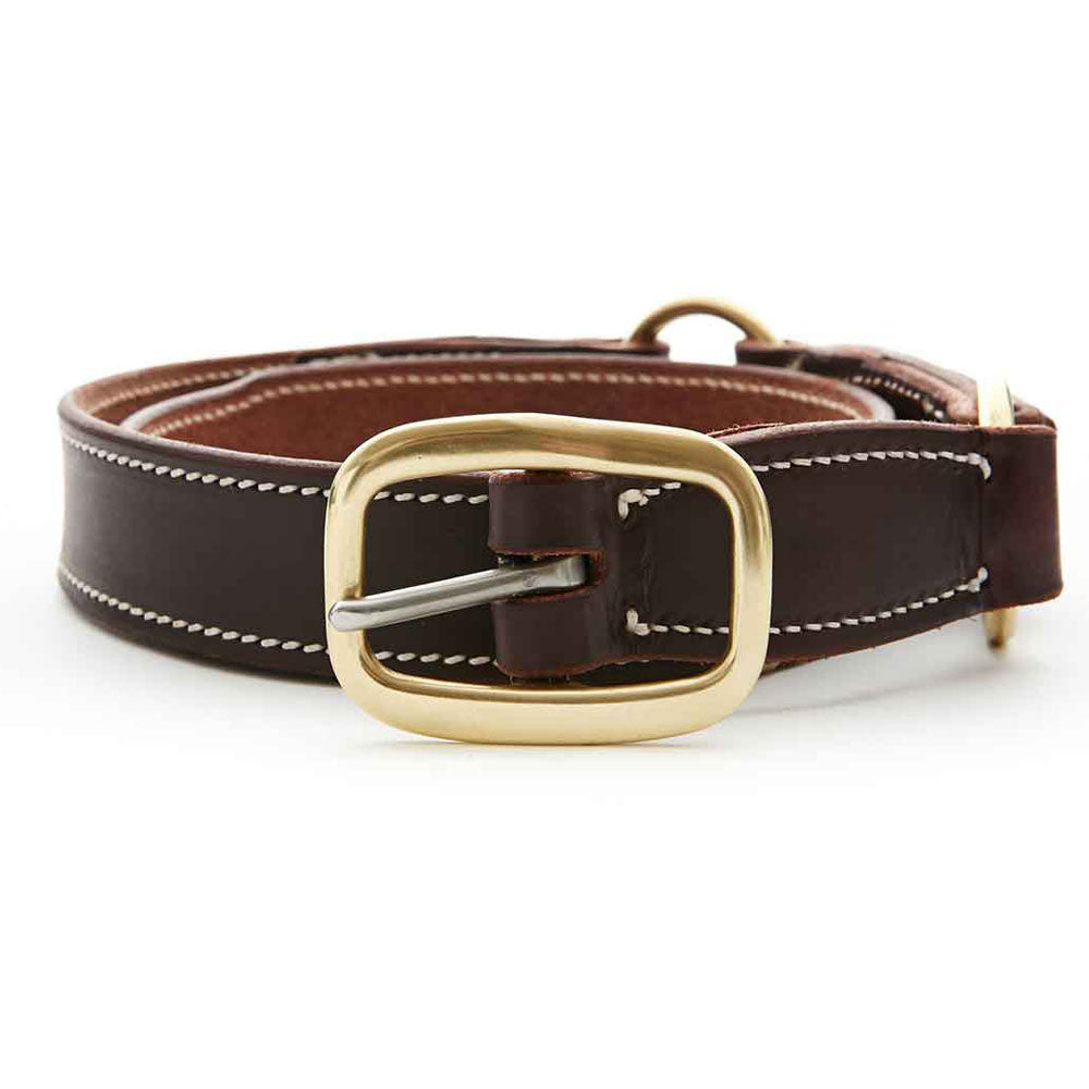 Leather Hobble Belt with Solid Brass Buckle