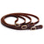 Joined Leather Reins - Dark Natural with Brass Buckles