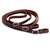 Joined Leather Reins - Dark Natural with Stainless Steel Buckles