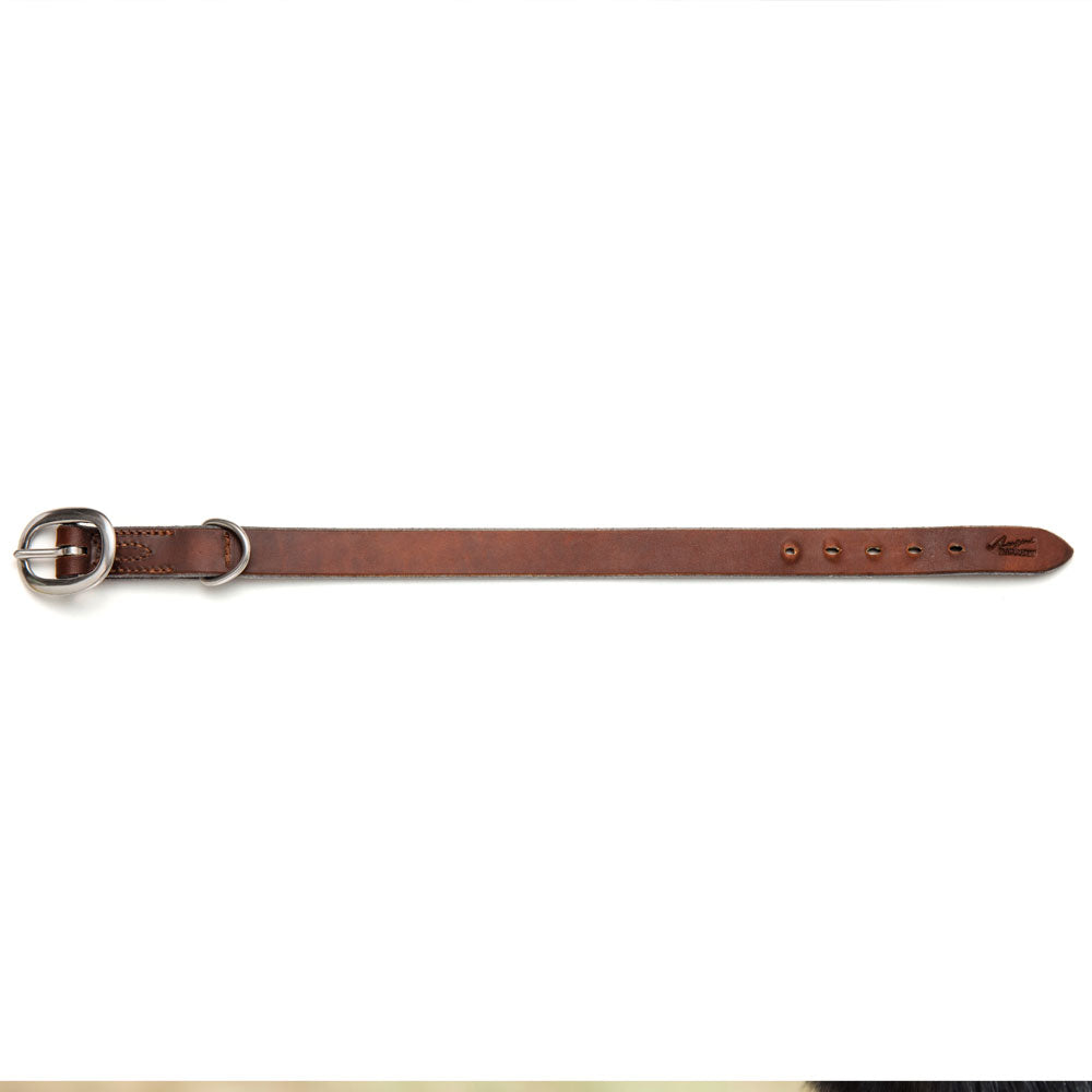 Angus Barrett Working Leather Dog Collar with Stainless steel hardware- 25mm wide