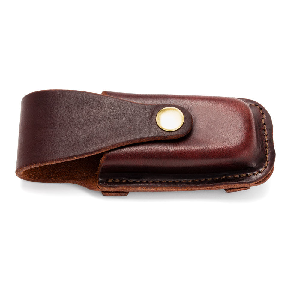 Leatherman Supertool Pouch - Dark Natural with Brass Hardware