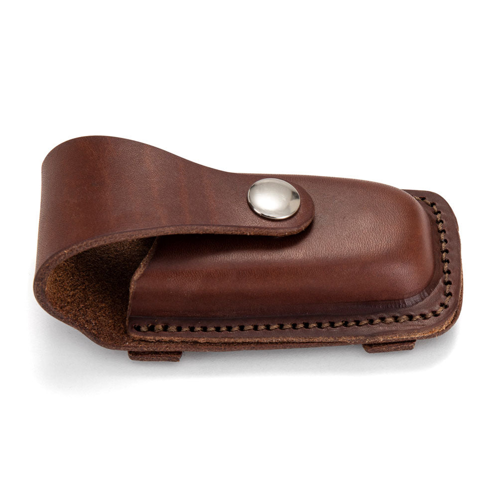 Leatherman Wave Pouch - Natural with Stainless Steel Hardware - Top View