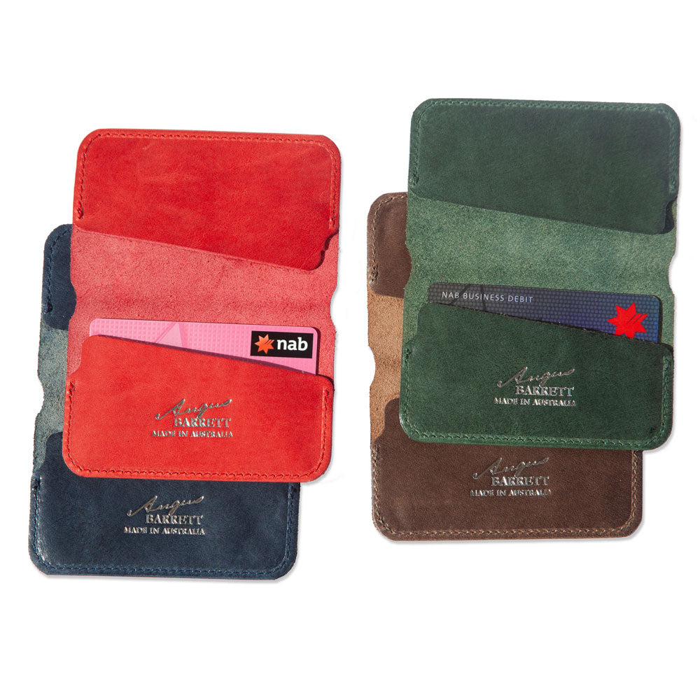 Angus Barrett Saddlery Little Yarra Men's Brown Leather Wallet - Italian Leather 