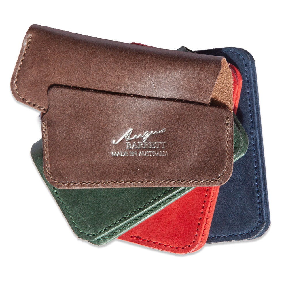 Angus Barrett Saddlery Little Yarra Men&#39;s Brown Leather Wallet - Italian Leather 