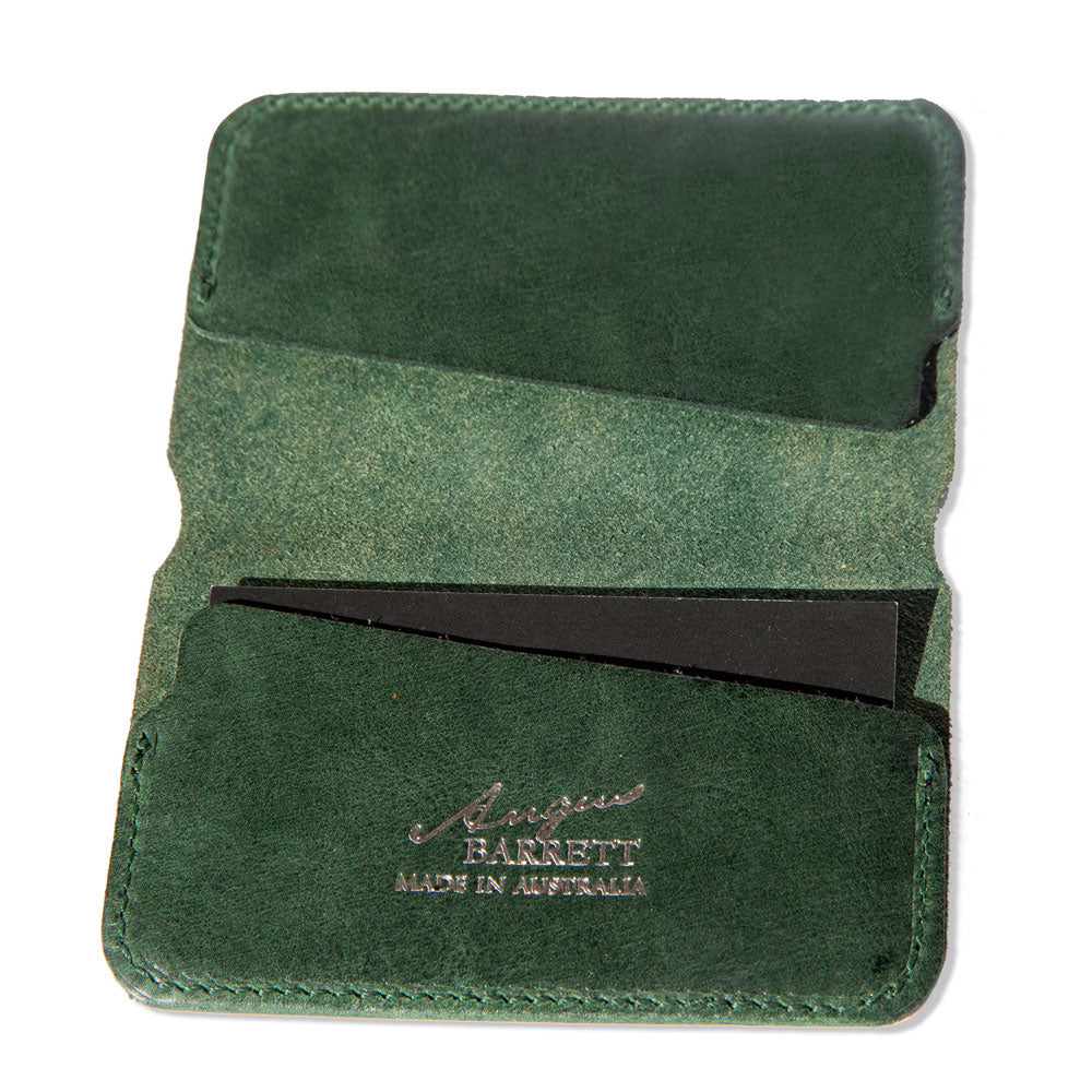 Little Yarra Italian Leather Card Wallet - Green