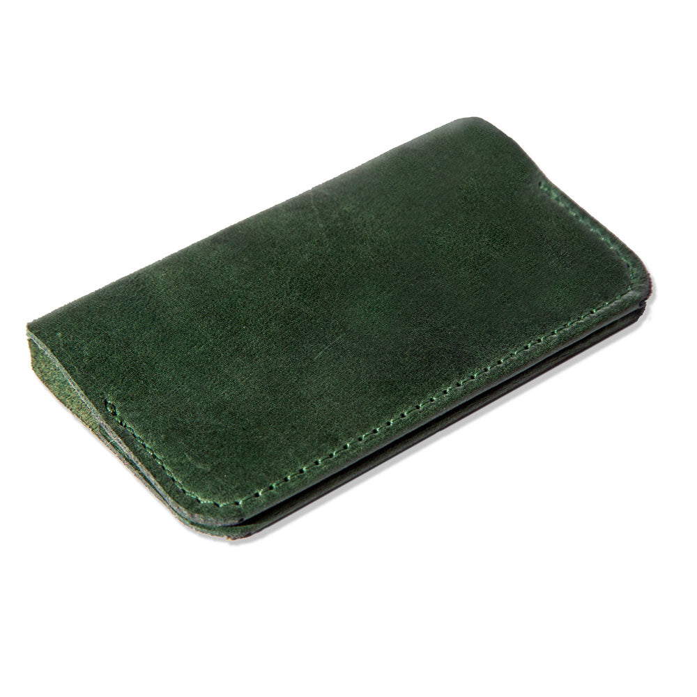 Little Yarra Italian Leather Card Wallet - Green