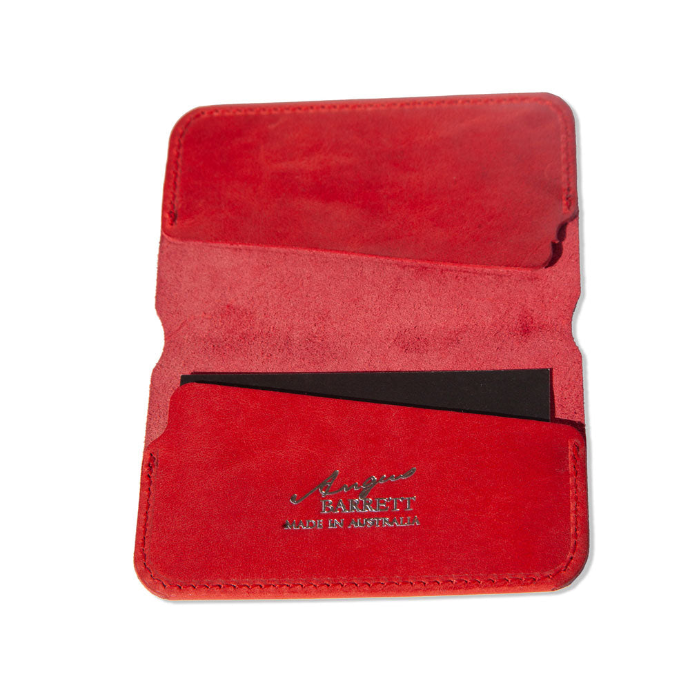 The "Little Yarra" Italian Leather Wallet (Red)