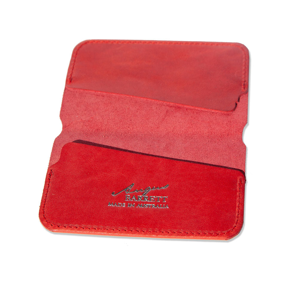 The "Little Yarra" Italian Leather Wallet (Red)