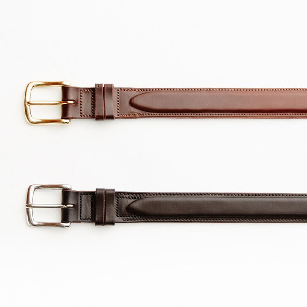 London Leather Belt - Cognac with Brass Hardware