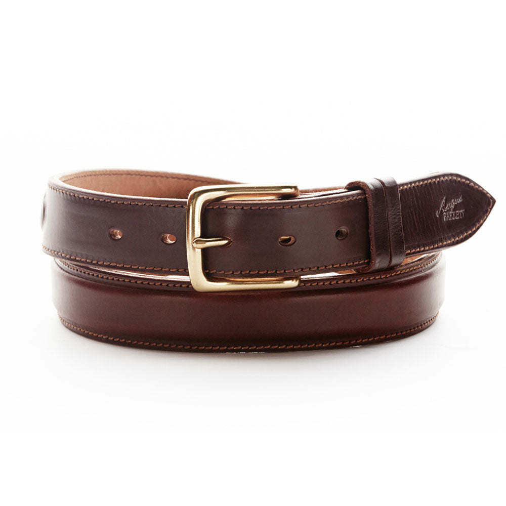 London Leather Belt - Cognac with Brass Hardware