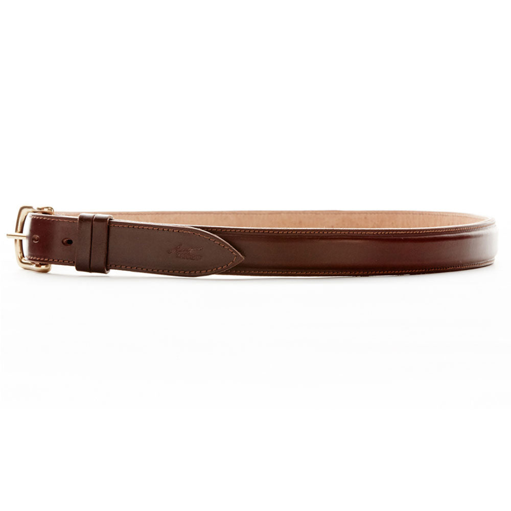 London Leather Belt - Cognac with Brass Hardware