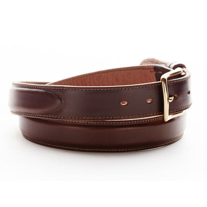 London Leather Belt - Cognac with Brass Hardware