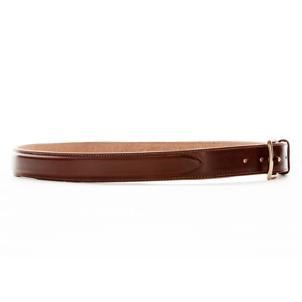 London Leather Belt - Cognac with Brass Hardware
