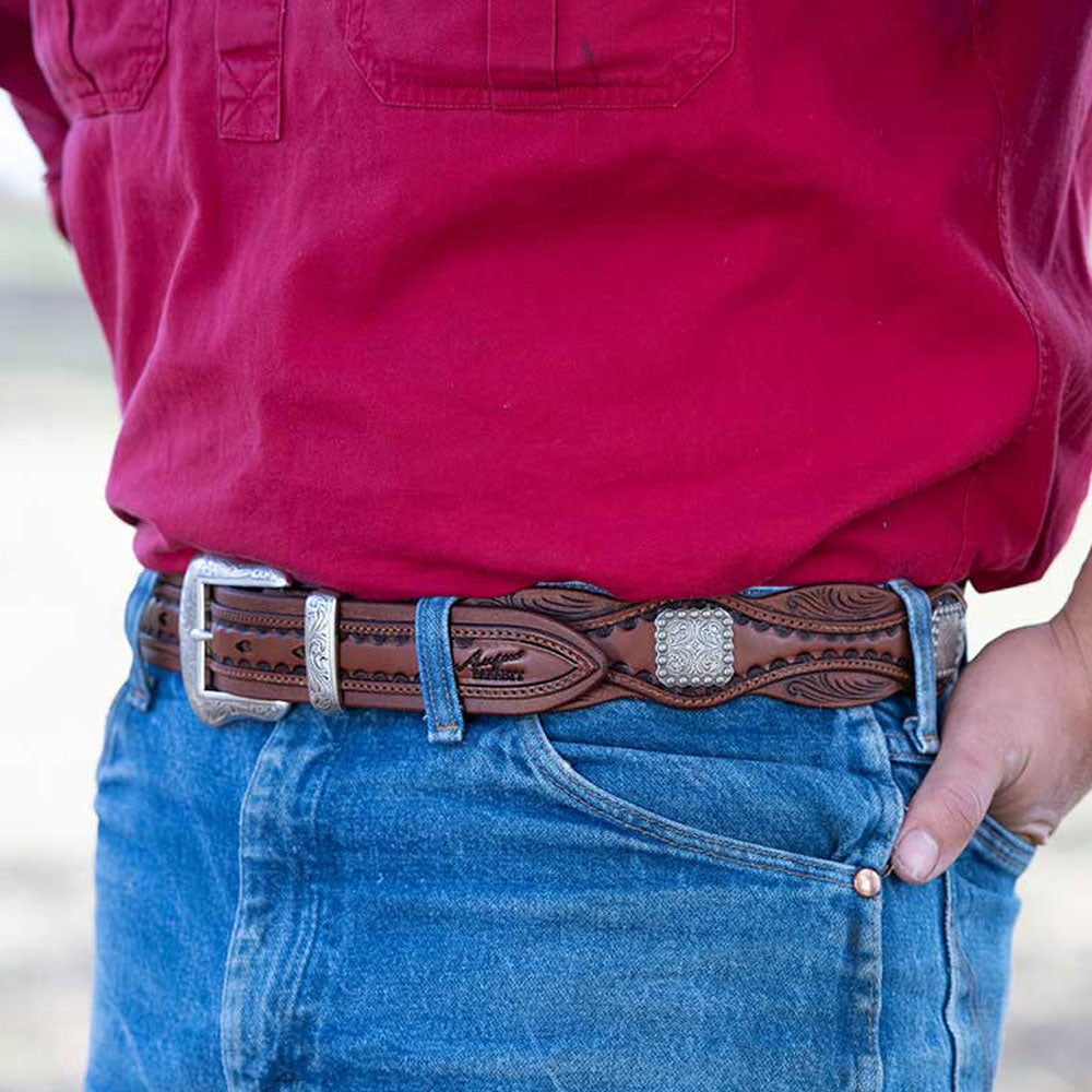 Mustang Leather Cowboy Belt | Angus Barrett Saddlery