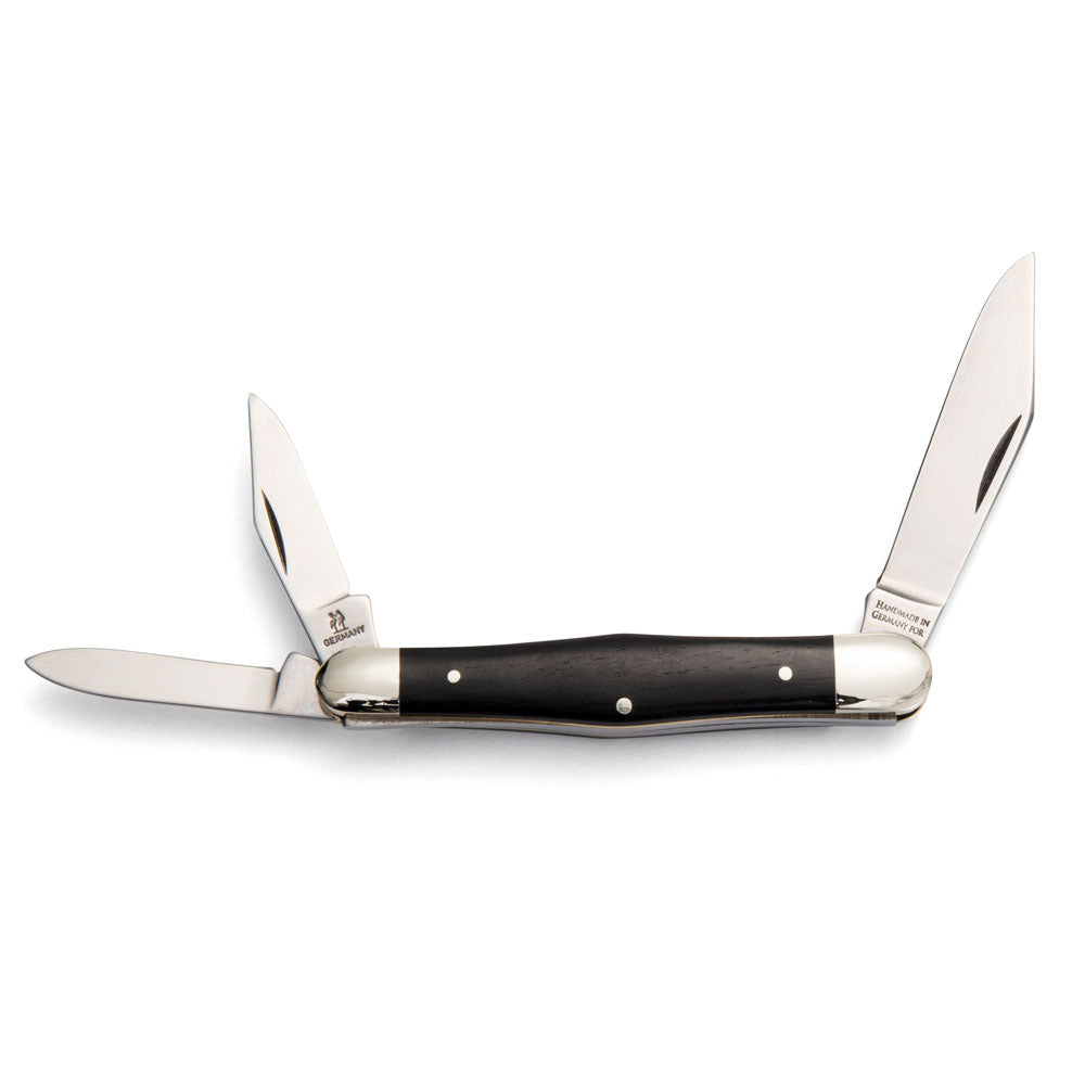 obert Klaas 3 Blade Pocket Knife with Genuine Ebony Wood Handle