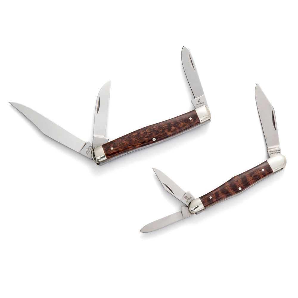Robert Klaas 3 Blade Pocket Knife with Snake Wood Handle 