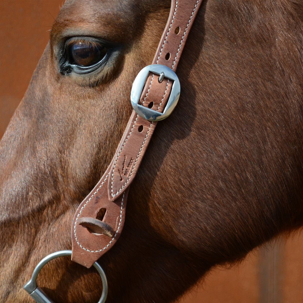 One Ear Fitted Leather Bridle - Angus Barrett Saddlery