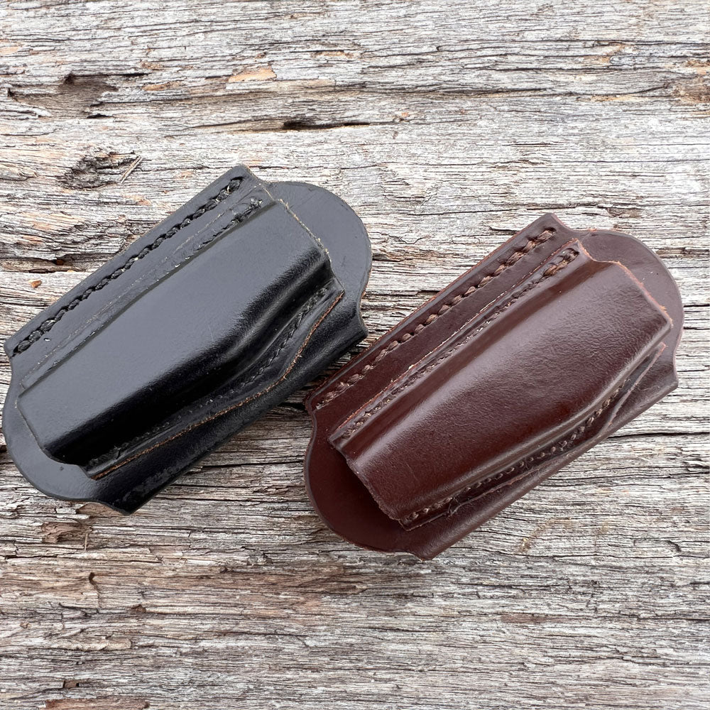 Open-End Bridle Leather Knife Pouch