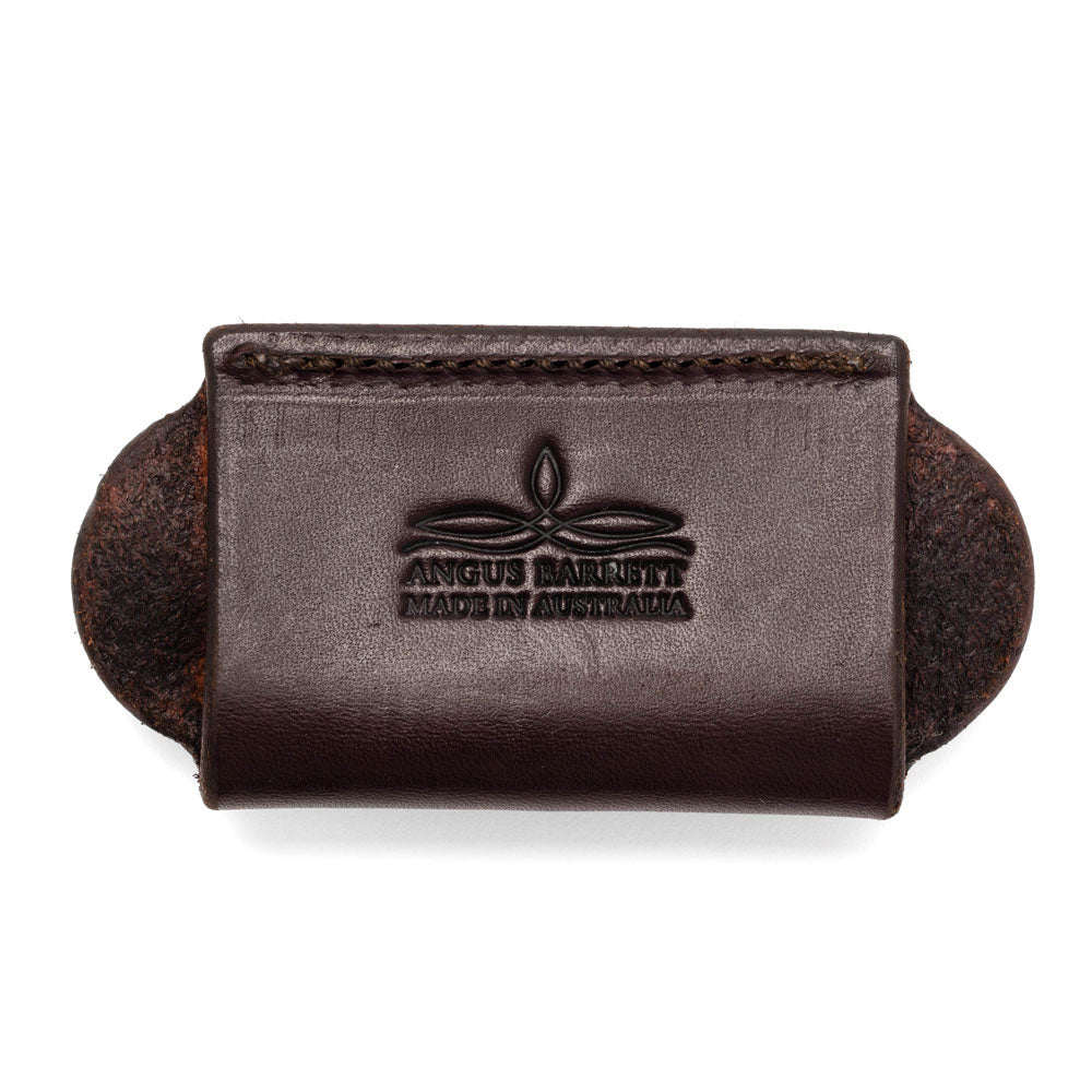 Hand Carved Pocket Knife Pouch - Back View