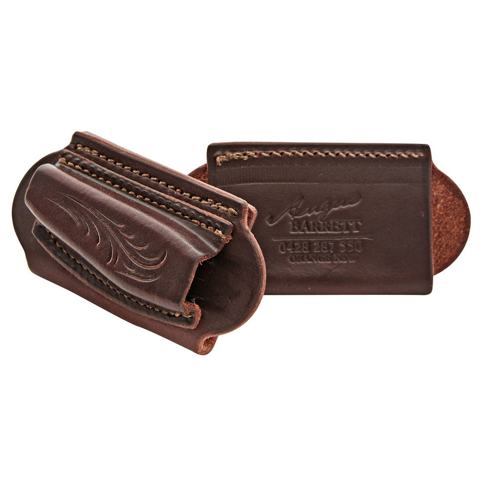 Open End Leather Pocket Knife Pouch - Hand Carved | Angus Barrett Saddlery