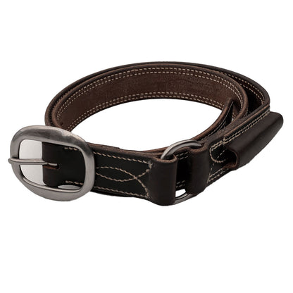 Ringers Leather Knife Pouch Belt with Stainless Steel Buckle