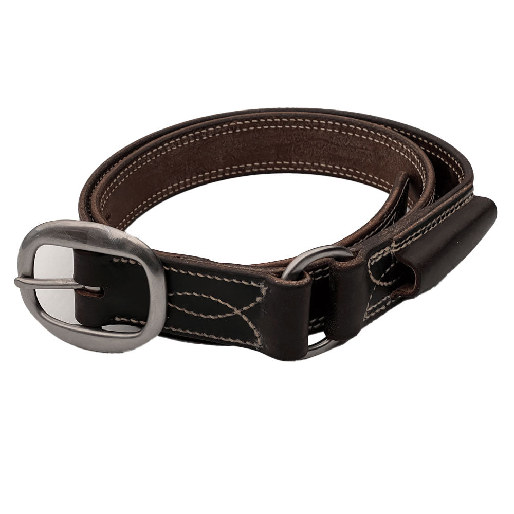 Ringers Leather Knife Pouch Belt with Stainless Steel Buckle