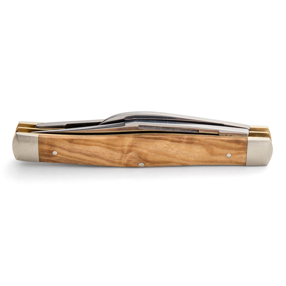 Robert Klaas 3 Blade Pocket Knife with Genuine Olivewood Handle - Angus Barrett Saddlery