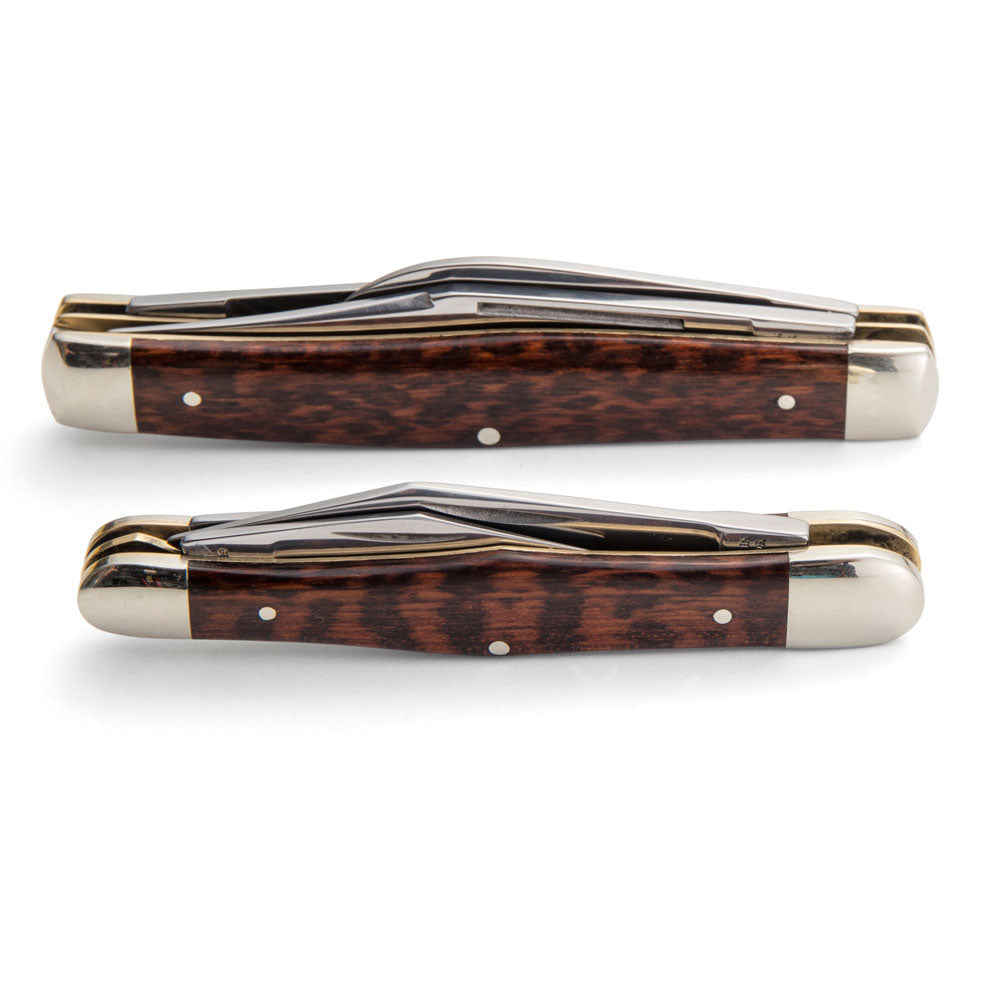 Robert Klaas 3 Blade Pocket Knife with Genuine Snakewood Handle - Made for Angus Barrett