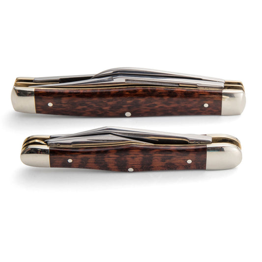 Robert Klaas 3 Blade Pocket Knife with Genuine Snakewood Handle - Made for Angus Barrett