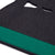 Classic Long Saddle Pad with Charcoal Felt and Bright Green Canvas Trim