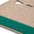 Classic Long Saddle Pad - Tan Felt with Bright Green Canvas Trim